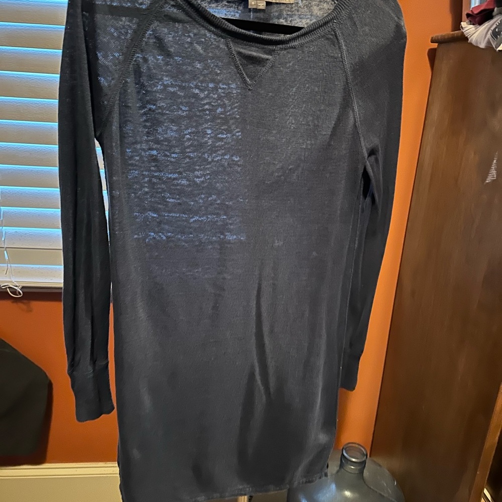 360 Ling Length Sweater Navy Knit Top